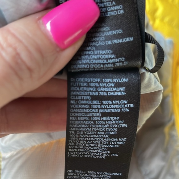 THE NORTH FACE Yellow Down 700 tonnero dandelion thunder JACKET - Picture 12 of 16
